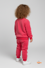 Kız Çocuk Labubu Karakter Nakışlı Peluş Polar Pijama Takımı | Kışlık 2’li Ev Giyim Seti