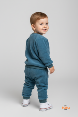 Erkek Çocuk Dinozor Nakışlı 2’li Peluş Polar Pijama Takımı Ev ve Günlük Giyim Seti Eşofman Takımı