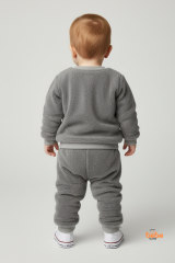 Erkek Çocuk Dinozor Nakışlı 2’li Peluş Polar Pijama Takımı Ev ve Günlük Giyim Seti Eşofman Takımı