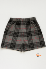 Kız Çocuk Kaşkorşe Ekoseli Şort Etek – Okul & Günlük Giyim Rahat Şık Şort Etek