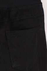 Erkek Çocuk Eşofman Beli Lastikli Eşofman,bej Renk Eşofman Alt, Keten Gabardin Kumaş Okul Eşofman SİYAH - 8-9 Yaş