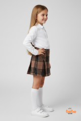 Kız Çocuk Kaşkorşe Ekoseli Şort Etek – Okul & Günlük Giyim Rahat Şık Şort Etek