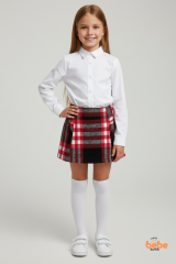Kız Çocuk Kaşkorşe Ekoseli Şort Etek – Okul & Günlük Giyim Rahat Şık Şort Etek 5 YAŞ