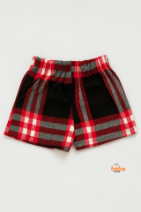 Kız Çocuk Kaşkorşe Ekoseli Şort Etek – Okul & Günlük Giyim Rahat Şık Şort Etek 5 YAŞ