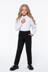 Kız Çocuk Lastikli Ribana Bel Kanvas Çocuk Pantolonu Okul Pantolon