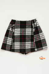 Kız Çocuk Kaşkorşe Ekoseli Şort Etek – Okul & Günlük Giyim Rahat Şık Şort Etek 5 YAŞ