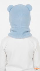 Erkek Çocuk Kulaklı Bere Boyunluk Takım Polar Kumaşlı Süper Hero Desenli Kışlık Şapka & Atkı 3-12Yaş