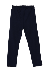 Kız Çocuk Keten Eşofman Altı Rahat ve Şık Lastikli Pantolon Günlük, Okul ve Spor İçin Yumuşak Kumaş LACİVERT - 6-7 Yaş