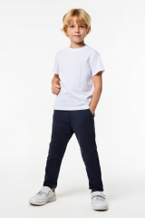 Erkek Çocuk Keten Eşofman Altı Rahat ve Şık Lastikli Pantolon Günlük, Okul , Spor İçin Yumuşak Kumaş LACİVERT - 6-7 Yaş