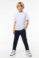 Erkek Çocuk Keten Eşofman Altı Rahat ve Şık Lastikli Pantolon Günlük, Okul , Spor İçin Yumuşak Kumaş LACİVERT - 6-7 Yaş