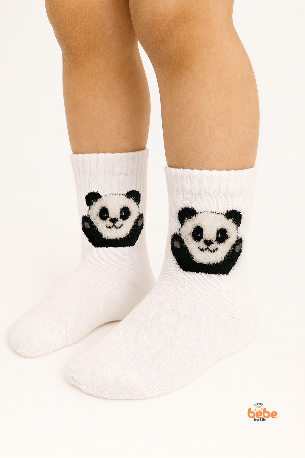 Sevimli Panda Figürlü Çocuk Çorap Pamuklu Günlük ve Okul Çorabı Kız ve Erkek Çocuk Panda Çorap