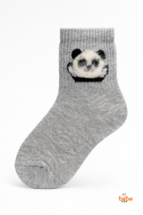 Sevimli Panda Figürlü Çocuk Çorap Pamuklu Günlük ve Okul Çorabı Kız ve Erkek Çocuk Panda Çorap