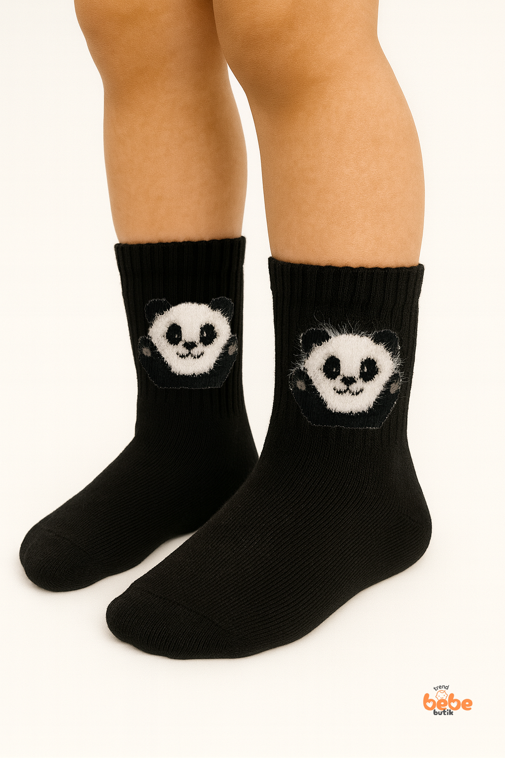 Sevimli Panda Figürlü Çocuk Çorap Pamuklu Günlük ve Okul Çorabı Kız ve Erkek Çocuk Panda Çorap