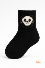 Sevimli Panda Figürlü Çocuk Çorap Pamuklu Günlük ve Okul Çorabı Kız ve Erkek Çocuk Panda Çorap