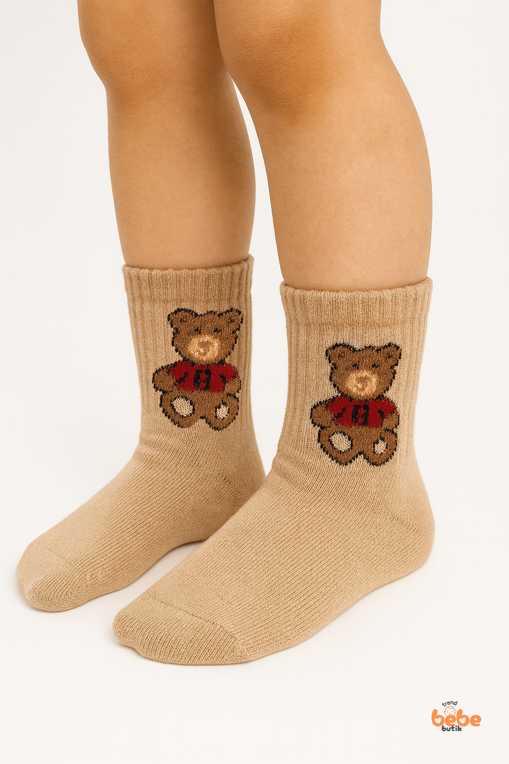 Ayıcık Desenli Kız Erkek Çocuk Çorap 2-9 Yaş | Pamuklu, Çocuk Çorabı