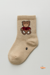 Ayıcık Desenli Kız Erkek Çocuk Çorap 2-9 Yaş | Pamuklu, Çocuk Çorabı