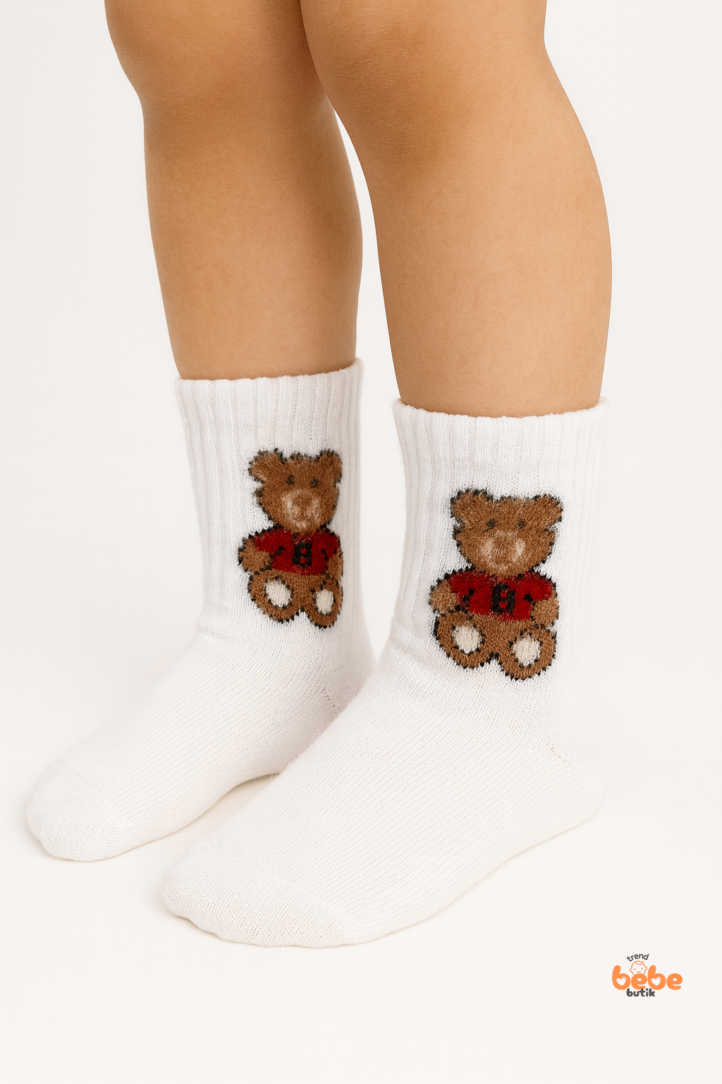 Ayıcık Desenli Kız Erkek Çocuk Çorap 2-9 Yaş | Pamuklu, Çocuk Çorabı