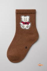 Ayıcık Desenli Kız Erkek Çocuk Çorap 2-9 Yaş | Pamuklu, Çocuk Çorabı