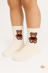 Ayıcık Desenli Kız Erkek Çocuk Çorap 2-9 Yaş | Pamuklu, Çocuk Çorabı