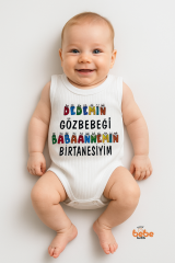 Dedemin Gözbebeği Babaannemin Birtanesiyim Yazılı Pamuklu Ribana Çıtçıtlı Zıbın Body Bebek Tulum 36 AY