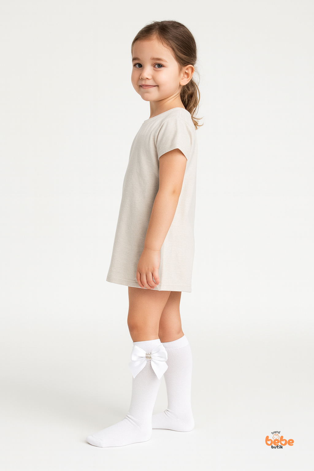 Kız Çocuk Diz Altı Çorap Kurdele ve Taş Detaylı – Okul, Günlük ve Özel Gün Çorabı Rahat Esnek Şık