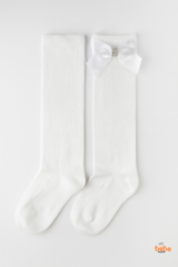 Kız Çocuk Diz Altı Çorap Kurdele ve Taş Detaylı – Okul, Günlük ve Özel Gün Çorabı Rahat Esnek Şık