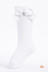 Kız Çocuk Diz Altı Çorap Kurdele ve Taş Detaylı – Okul, Günlük ve Özel Gün Çorabı Rahat Esnek Şık