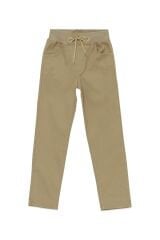 Kız Çocuk Lastikli Ribana Bel Kanvas Çocuk Pantolonu Okul Pantolon