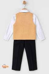 Erkek Çocuk Yelekli Takım Elbise Papyonlu 4’lüSet Gömlek,Pantolon,Yelek Düğün,Sünnet,Bayramlık Takım 10 YAŞ