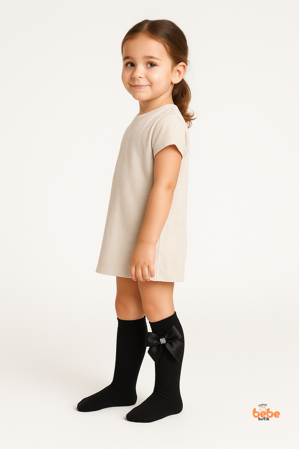 Kız Çocuk Diz Altı Çorap Kurdele ve Taş Detaylı – Okul, Günlük ve Özel Gün Çorabı Rahat Esnek Şık