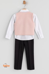 Erkek Çocuk Yelekli Takım Elbise Papyonlu 3’lüSet Gömlek,Pantolon,Yelek Düğün,Sünnet,Bayramlık Takım 10 YAŞ