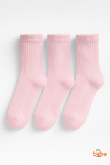 Kadın Çorap 3’lü Paket Kısa Soket Pamuklu Ribana Günlük Rahat Çorap Patik Çorap