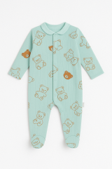 2'li Bebek Tulum Zıbın Takımı | Pamuklu Uzun Kollu Ayaklı Tulum | Unisex Yenidoğan Set 0-1 Ay