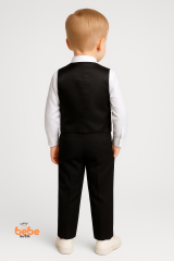Erkek Çocuk Damatlık Takım–Papyonlu Yelekli 4’lü Set (Gömlek, Pantolon, Yelek)–Şık Özel Gün Kıyafeti