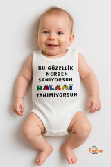 Bu Güzellik Nerden Sanıyorsun Halamı Tanımıyorsun Çıtçıtlı Zıbın Pamuklu Tulum Body Ribana 6-36 Ay 36 AY