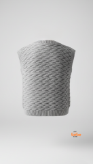 Erkek Bebek Örgü Yelek Düğmeli Cepli Triko Süveter Armalı Gri Yelek 3 YAŞ