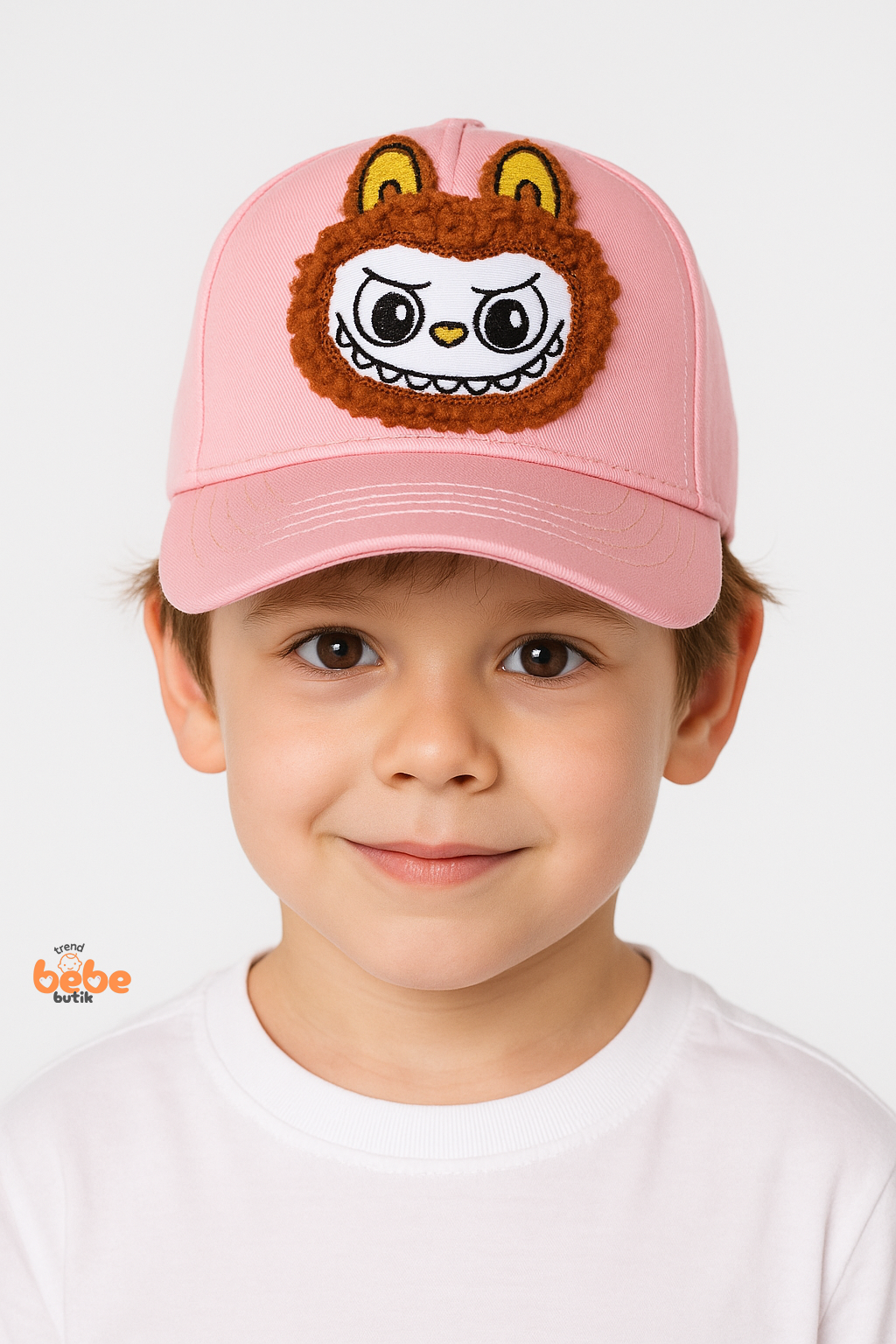 Labubu Karakterli Çocuk Şapka – Sevimli Nakışlı Yazlık Kep 6-12 Yaş Erkek Çocuk Şapka Modeli Pembe