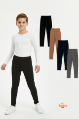Erkek Çocuk 4’lü İçi Şardonlu Esnek İçlik Tayt ,Günlük Spor Rahat Okul Giyim 4'lü Renk Kombini Tayt 15 YAŞ