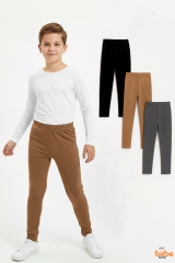 Erkek Çocuk 3’lü İçi Şardonlu Esnek İçlik Tayt ,Günlük Spor Rahat Okul Giyim 3'lü Renk Kombini Tayt 15 YAŞ