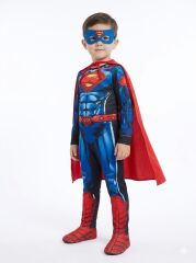 Superman Kostümü 3-8 Yaş Çocuk – Tam Set Maskeli Kahraman Kombin Kaslı Model 3-4 Yaş