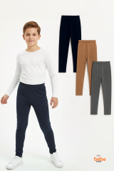 Erkek Çocuk 3’lü İçi Şardonlu Esnek İçlik Tayt ,Günlük Spor Rahat Okul Giyim 3'lü Renk Kombini Tayt 15 YAŞ