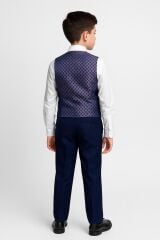 Lacivert Erkek Çocuk Takım Elbise 5 Parça 2-13 Yaş Damatlık, Nikah, Mezuniyet ve Özel Gün Takımı 11-12 Yaş