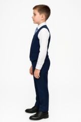 Lacivert Erkek Çocuk Takım Elbise 5 Parça 2-13 Yaş Damatlık, Nikah, Mezuniyet ve Özel Gün Takımı 11-12 Yaş