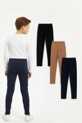 Erkek Çocuk 3’lü İçi Şardonlu Esnek İçlik Tayt ,Günlük Spor Rahat Okul Giyim 3'lü Renk Kombini Tayt 15 YAŞ