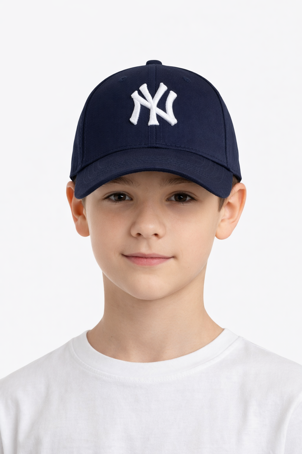 Erkek Çocuk Şapkası NY Sembollü Cırt Cırtlı Erkek Çocuk Şapka Lacivert