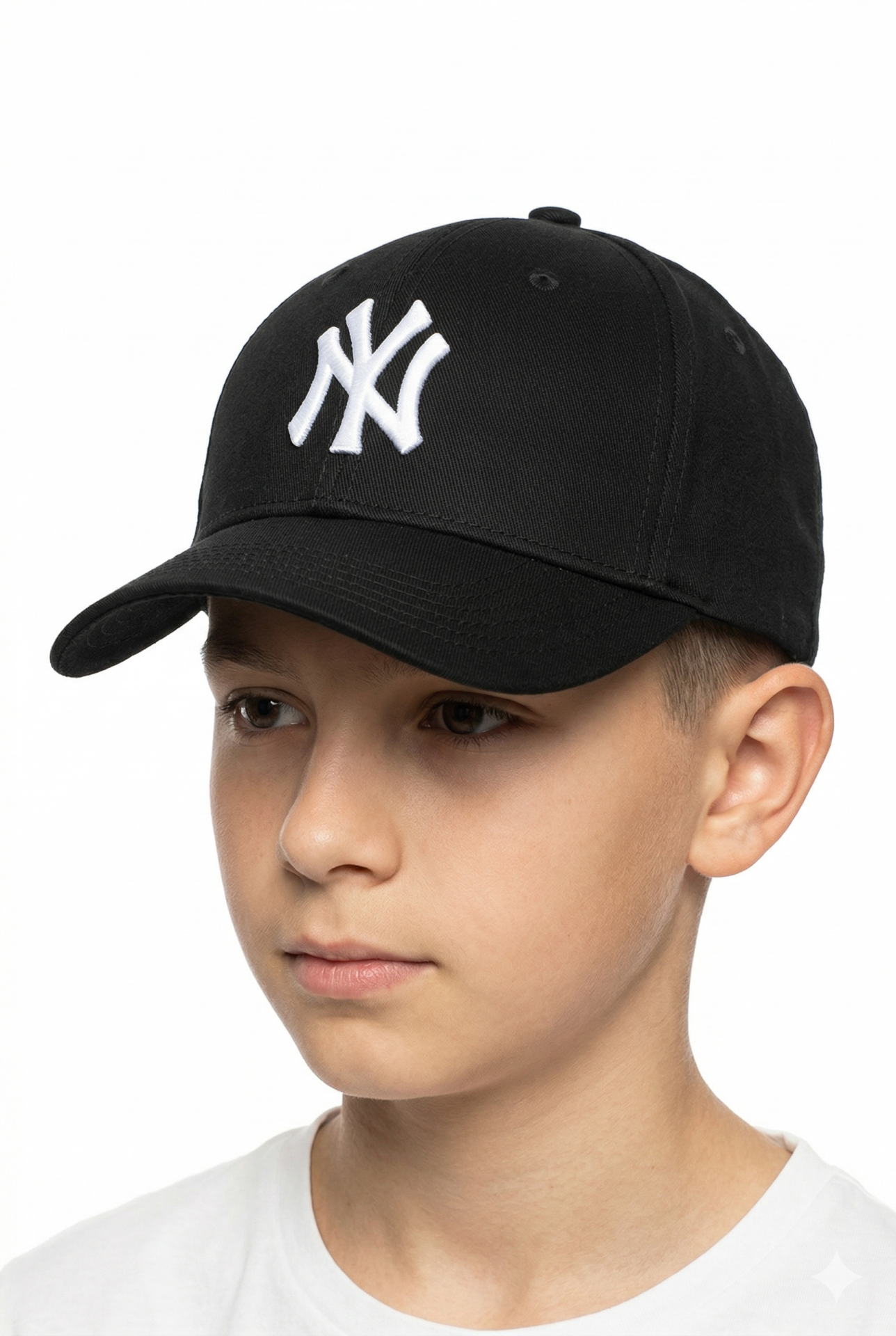 Erkek Çocuk Şapkası NY Sembollü Cırt Cırtlı Erkek Çocuk Şapka Siyah