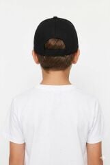 Erkek Çocuk Şapkası NY Sembollü Cırt Cırtlı Erkek Çocuk Şapka Siyah