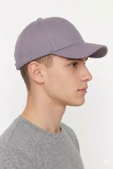 Erkek Genç Çocuk Klasik Cırt Cırtlı Model Gülücük İşlemeli Şapka Çocuk Şapka Lila