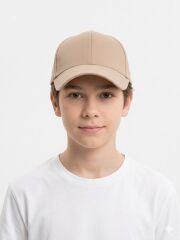 Erkek Çocuk Klasik Model Cırt Cırtlı Çocuk Şapkası Günlük Şapka Bej