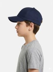 Erkek Çocuk Klasik Model Cırt Cırtlı Çocuk Şapkası Günlük Şapka Lacivert